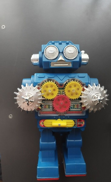 Horikawa Toys Plastic / Tin Construction Drill Robot JAPAN