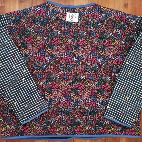 Patchwork quilted jacket colorful new one size