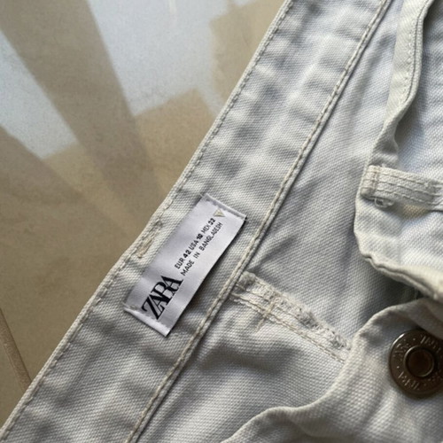 Zara Cargo Straight Pants like new, size 42, light gray