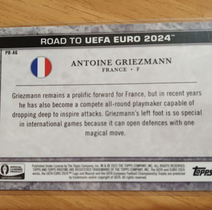 Topps Pristine Road to UEFA Euro 2024 - Borders Antoine Griezmann