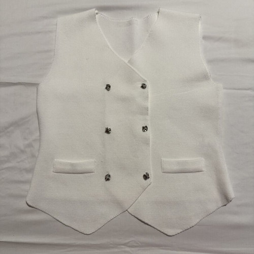 Vest with silver details new, white, one size
