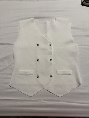 Vest with silver details new, white, one size