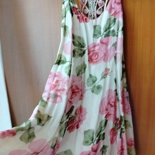 René Derhy dress like new, multicolor, muslin fabric, size L-XL