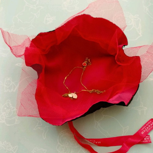 Anna Maria Mazaraki 925 children's necklace new, gold plated with enamel