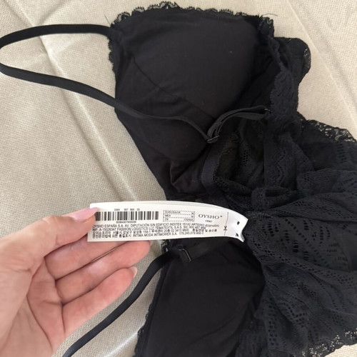 Oysho black lace bodysuit medium like new