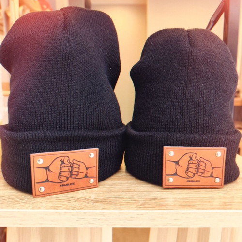 Dad and son hat set new, black