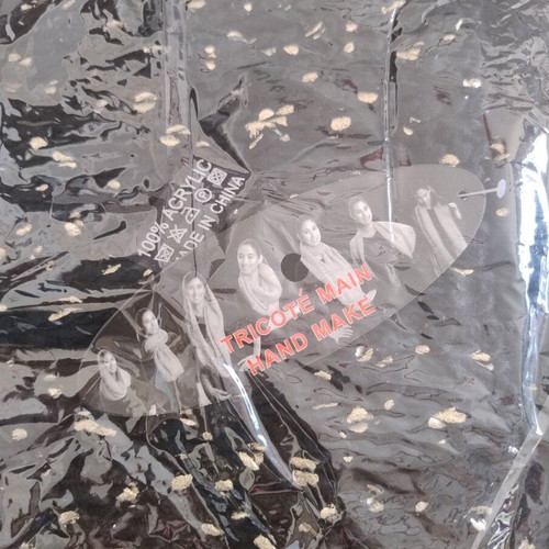 Black acrylic scarf new in packaging