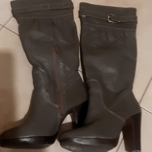 Highhills Zara tall boots size 39 used, genuine leather gray