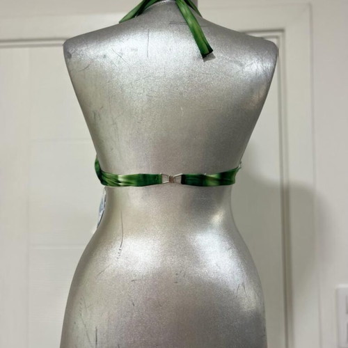 Parah Swimsuit Bikini Top Size Cup B UK10 USA 32 New Green Sequins