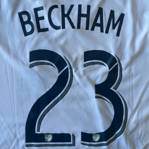 La Galaxy 2017/18 Home Football Jersey Adidas like new with custom David Beckham nameset