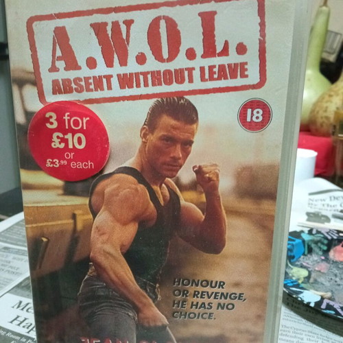 A.W.O.L Jean-Claude Van Damme video cassette like new, action