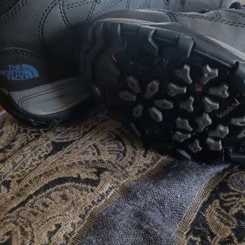 The North Face women's hiking shoes size 37.5 like new, waterproof black and gray
