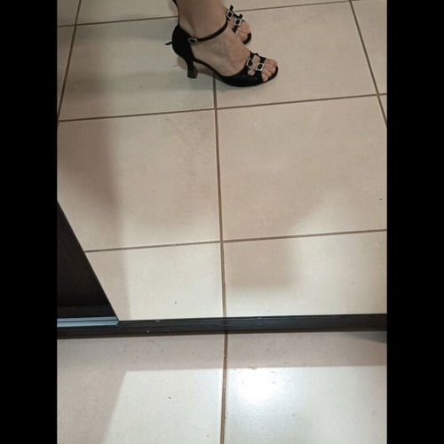 Latin shoes used with heel protector, size 37, black