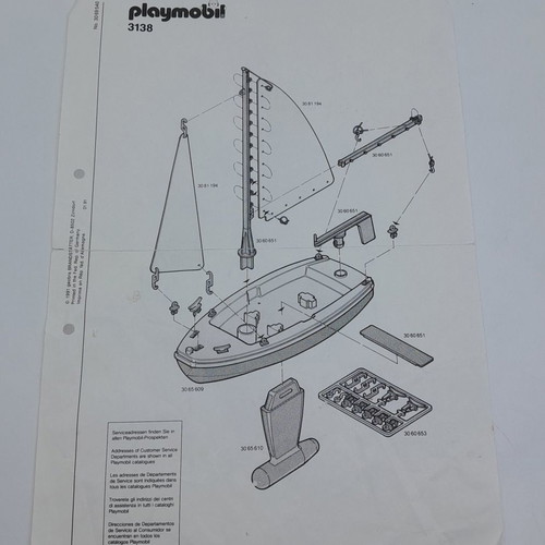 Playmobil Instructions Ship #3138 used