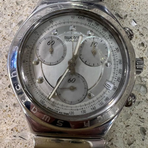 Swatch Irony watch like new, men's, silver