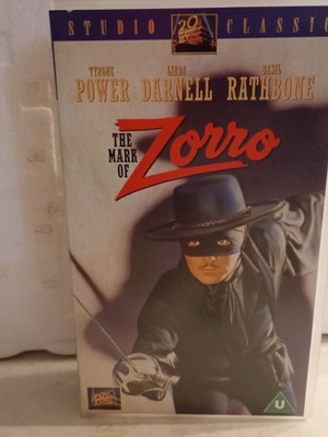 Βιντεοκασέτα The Mark of Zorro σαν καινούργιο χωρίς υπότιτλους