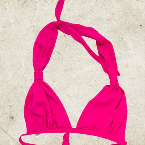 Omero triangle bikini top new, fuchsia, sizes Small Medium