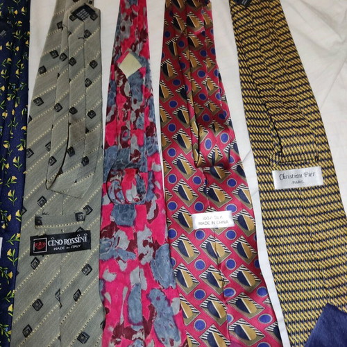 10 branded men's silk ties