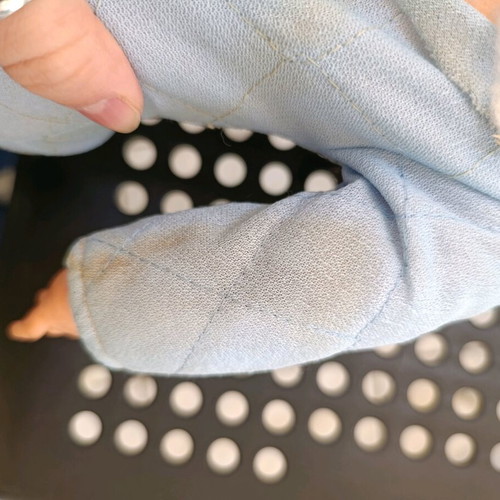 Vintage baby doll used with missing parts and wear