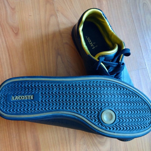 Lacoste Graduate CP Spm sport shoes used, black and gold, size 42