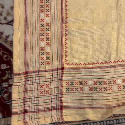 Handmade tablecloth fully hand-embroidered new beige