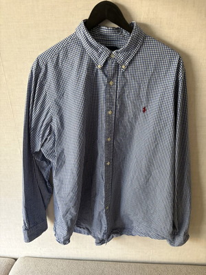Ralph Lauren Overhemd XXL like new, white and blue