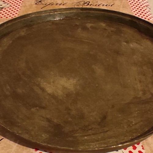 Traditional copper tray used kitchen item