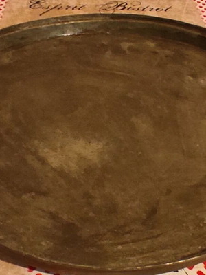 Traditional copper tray used kitchen item