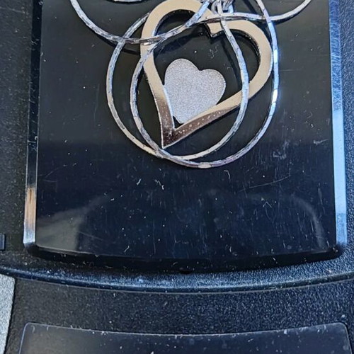 Silver necklace 925 with heart pendant, like new