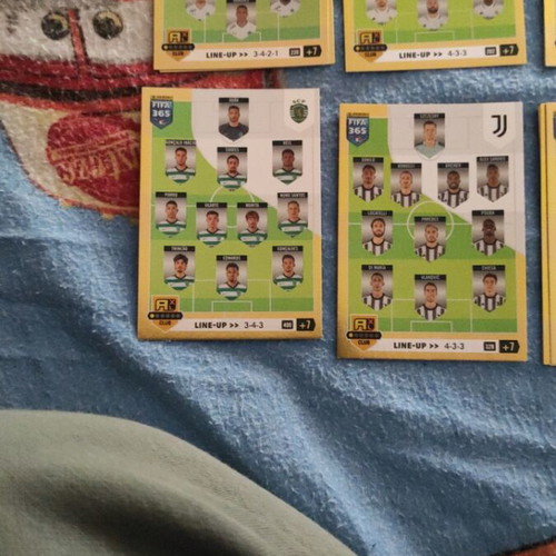 FIFA 365 line-up card collection from Panini like new, 12 pieces
