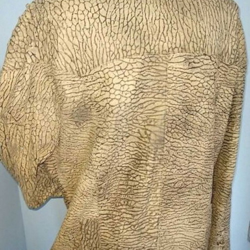 Rock leather jacket in leopard print made of natural nubuck used