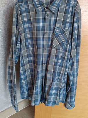 Benetton shirt like new, white and blue, size 170 cm