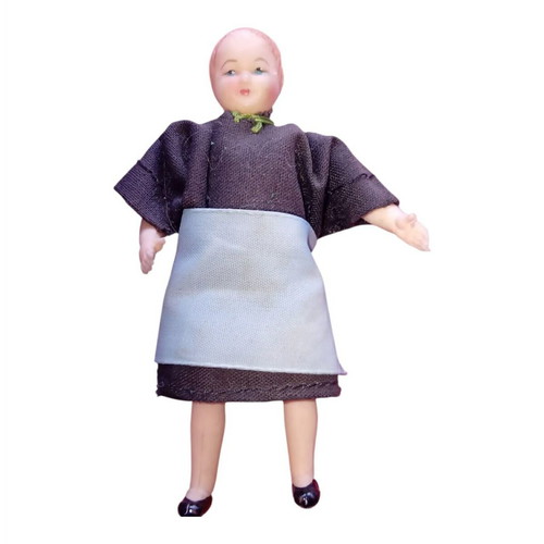 Vintage doll made of celluloid used, mid-20th century, 14 cm