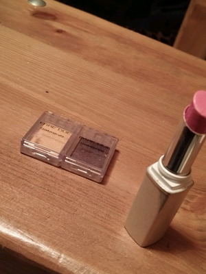 Erre Due eyeshadows and lipstick like new, set