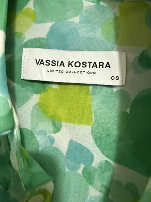 Συλλεκτικό πουκάμισο Vassia Kostara σαν καινούργιο, πράσινο τιρκουάζ