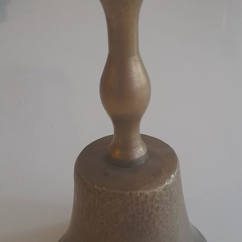 Old iron school bell like new