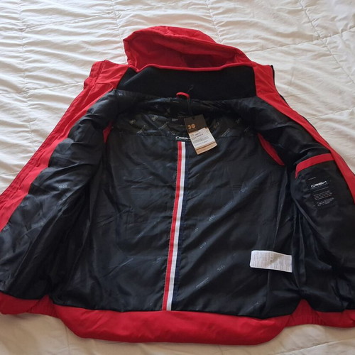 Crosshatch Mens Hooded Padded Gilet Medium new, red