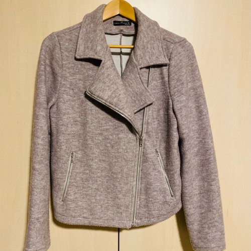 Emery Rose gray jacket new with zipper and collar