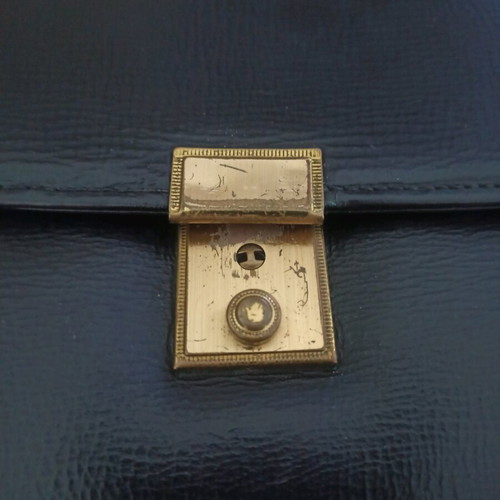 Aslanis men's bag used, leather black with minor wear