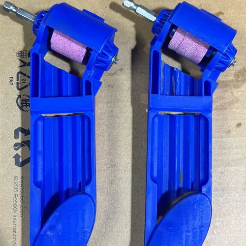 Drill bit sharpeners used, set of two