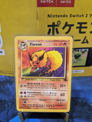 Pokemon Flareon Card 19/64 Jungle 1999 used, Non-Holo Rare