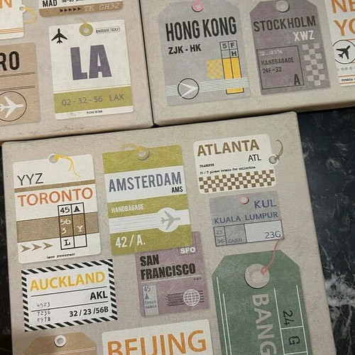 Travel frames set of 3 like new, 25x25 cm each