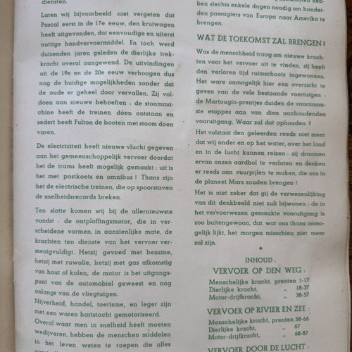 De Vervoermiddelen Door De Eeuwen Heen Large Collectible Album used