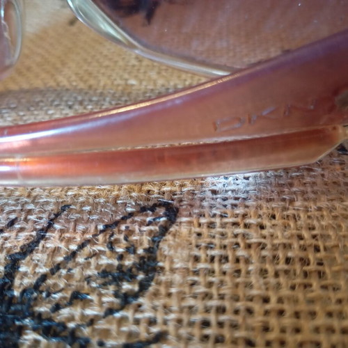 DKNY sunglasses used, pink and brown