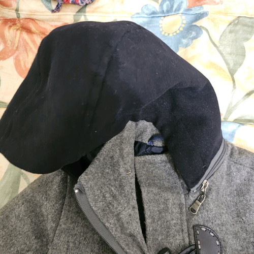 Children's gray felt jacket with hood used 12-18 months