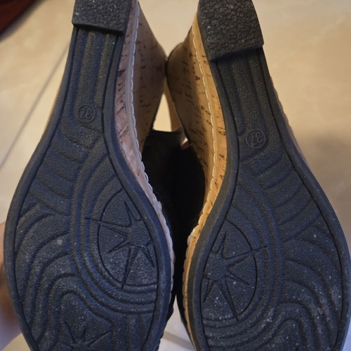Melissa black platform sandals like new with gold buckle