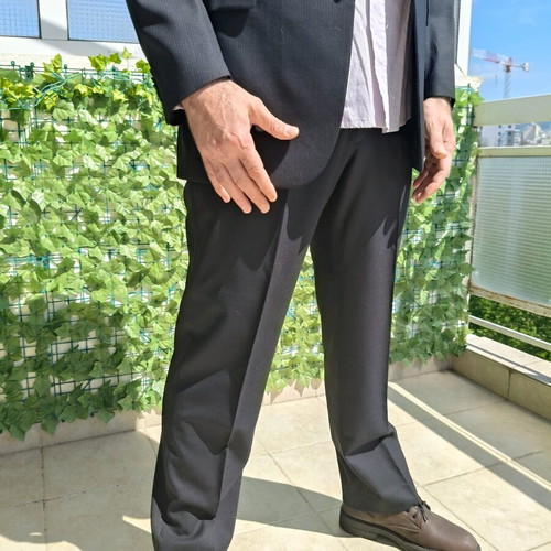 Glou straight fit black suit-pants set like new