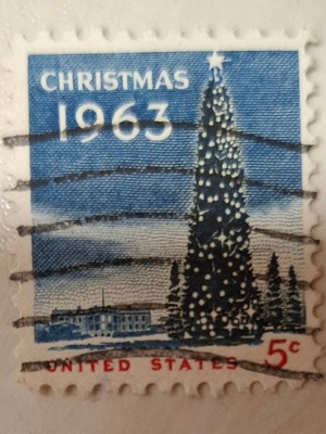 Σφραγισμένο γραμματόσημο US Postage Vintage Christmas 5cents μεταχειρισμένο