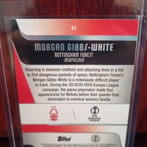 Morgan Gibbs-White Topps Chrome Premier League 2026 card