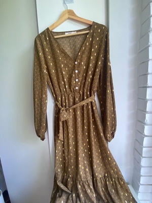 Unigirl midi dress like new, brown, size L